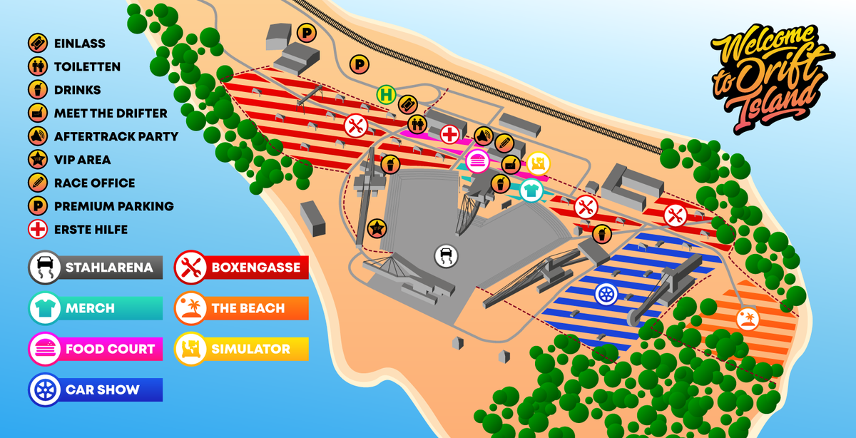 IRON DRIFT KING Lageplan